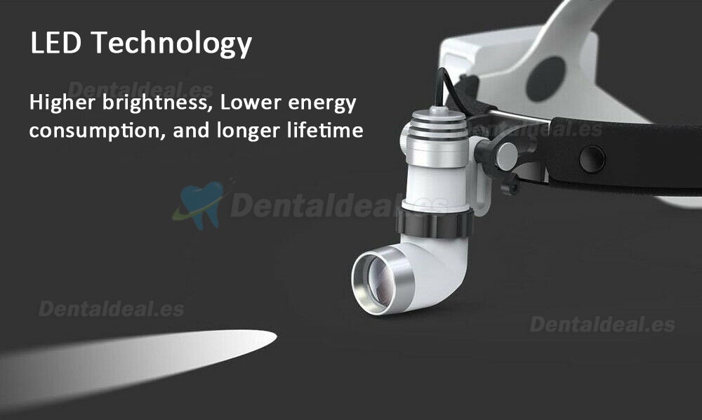 KWS KD-202A-4 3W LED Quirúrgico Médico Lámpara de Cabeza Dental Ajustable